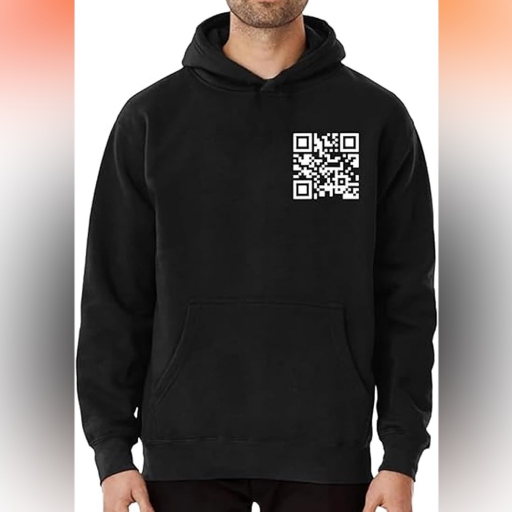 Funny FU QR Code Joke Novelty Hoodie Unisex